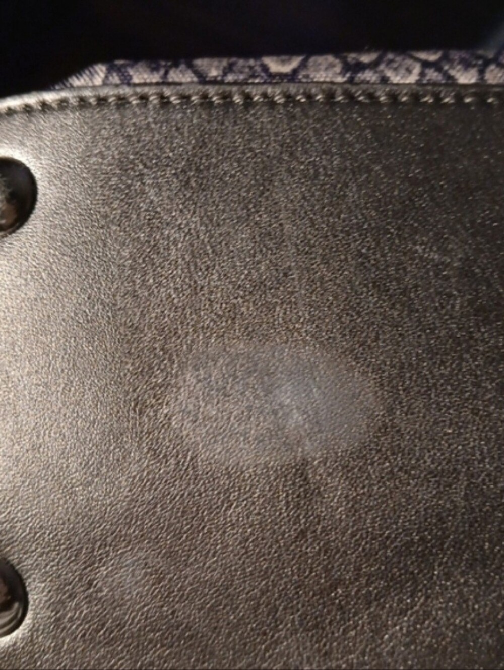 Coach Snake Print Large Tote Bag Metallic Gray Python Textured Shoulder Purse - Picture 5 of 7
